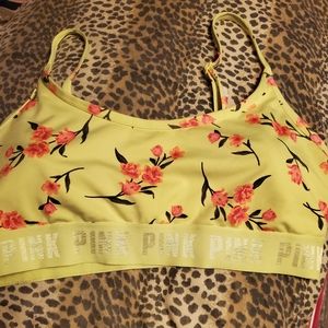 Pink Victoria Secret sports bra